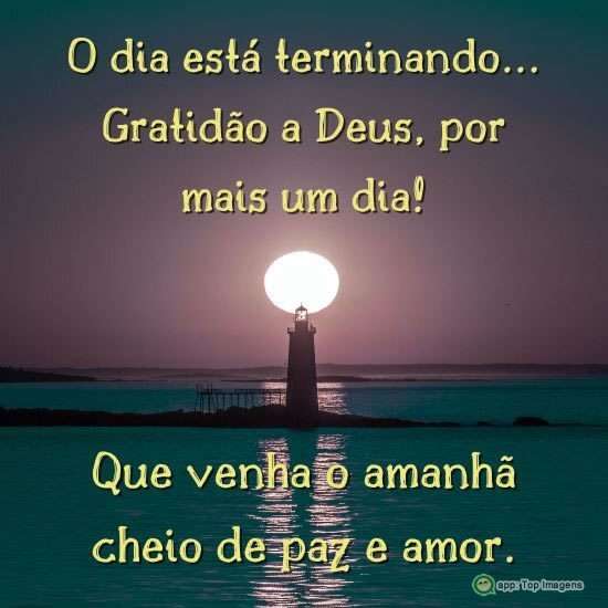O dia está terminando