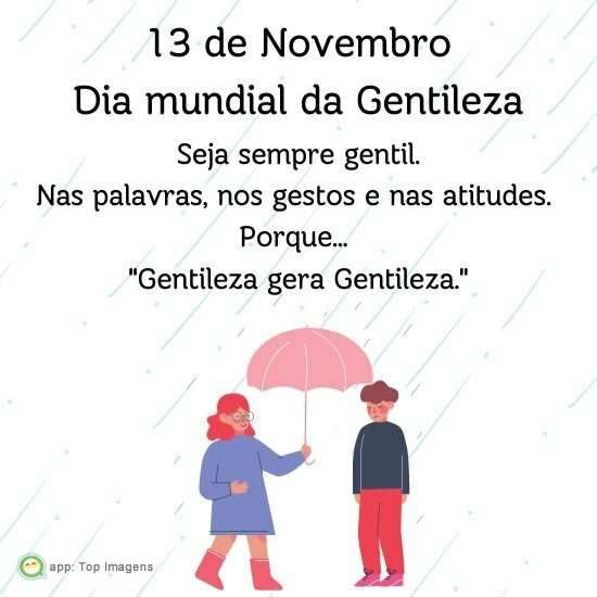 Dia mundial da gentileza