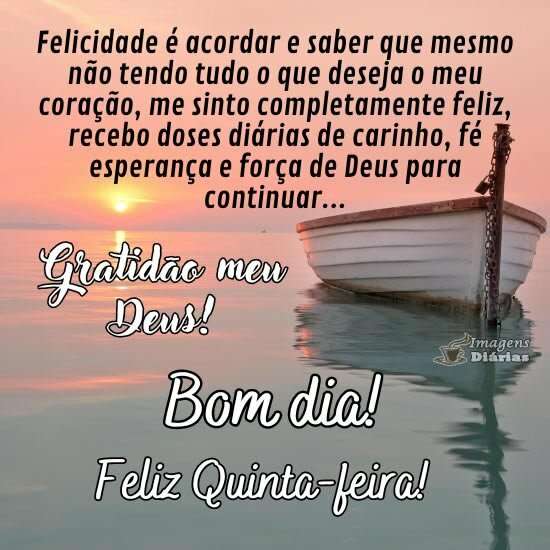 Bom dia de quinta-feira