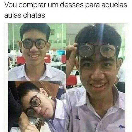 Disfarce para aula chata