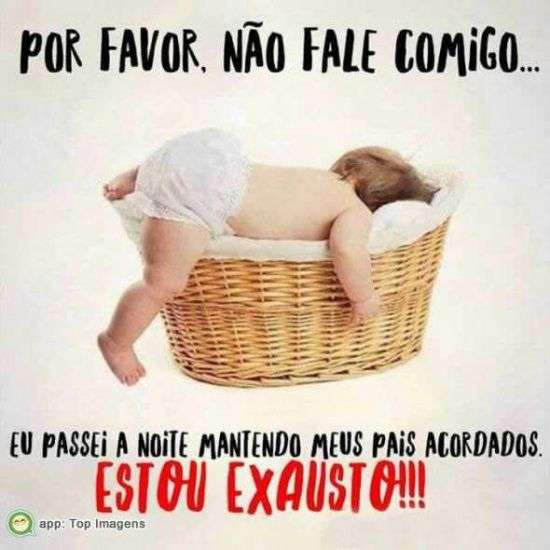 Bebê exausto