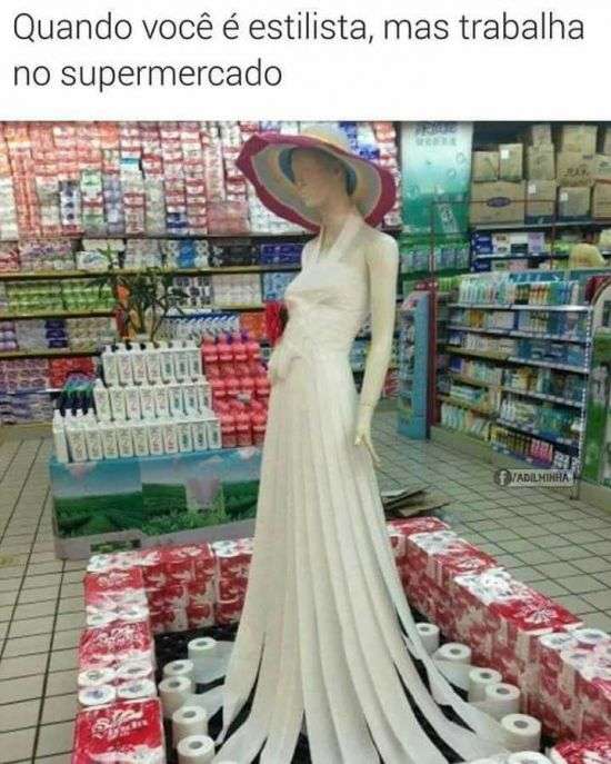 Estilista no supermercado