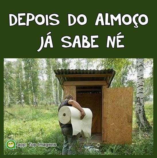 Depois do almoço já sabe