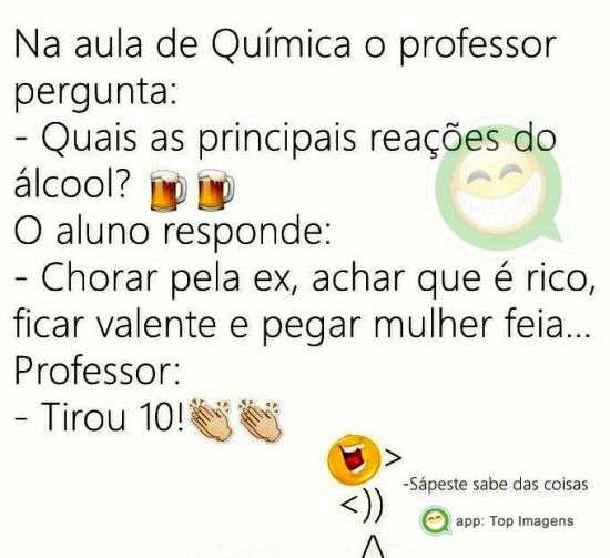 Na aula de química