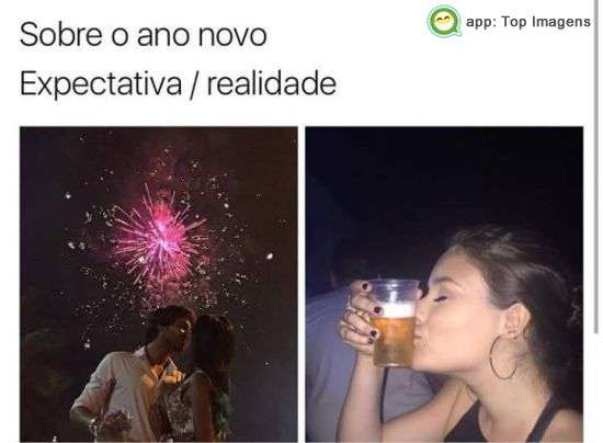 Ano novo expectativa e realidade