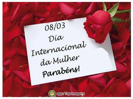 Feliz dia internacional da mulher