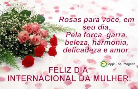 Feliz dia internacional da mulher