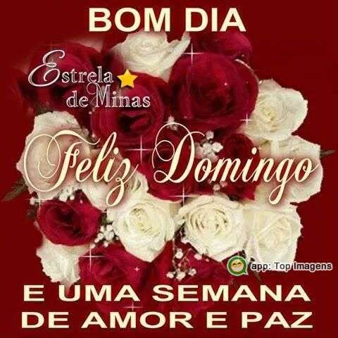 Bom dia e feliz domingo