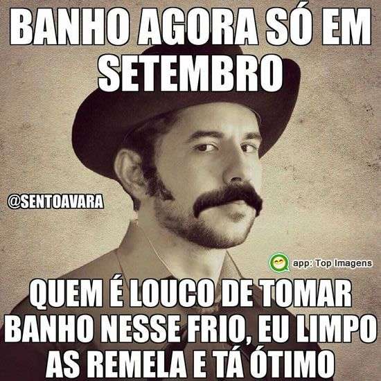 Banho só em setembro