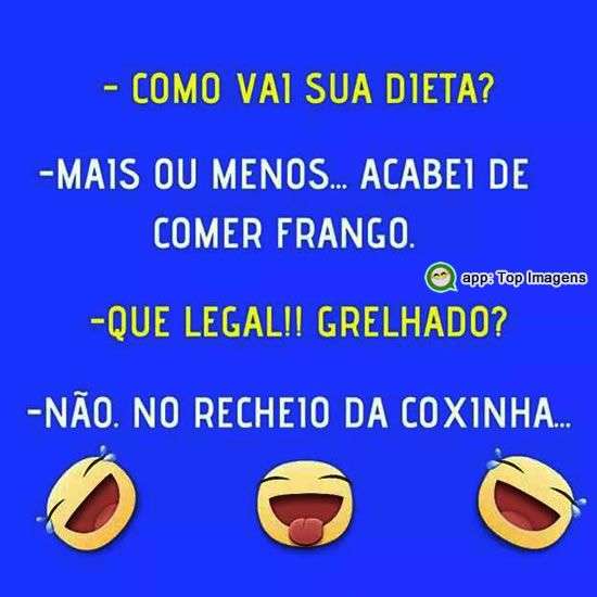 Como vai sua dieta?