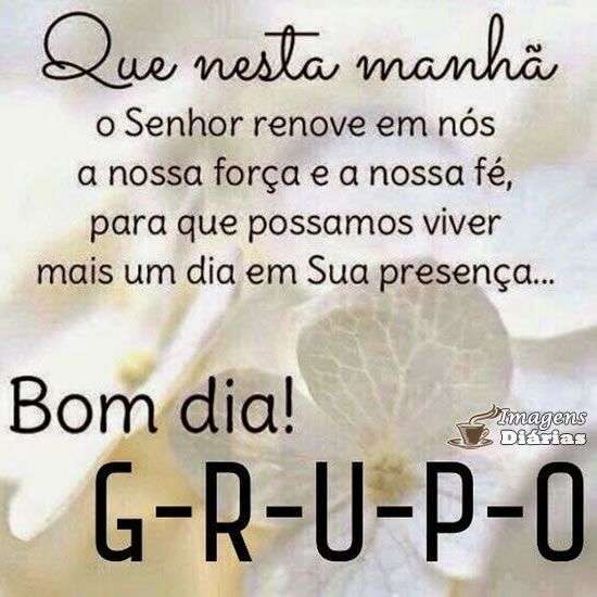 Bom dia grupo