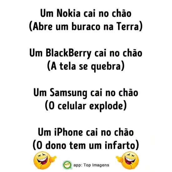 Celulares quando cai no chão