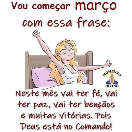 Vou começar março