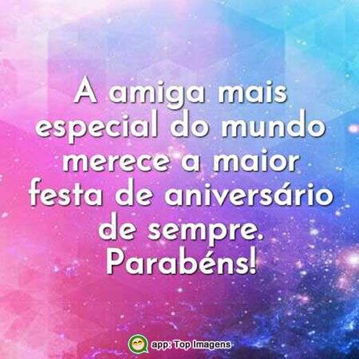 Parabéns amiga